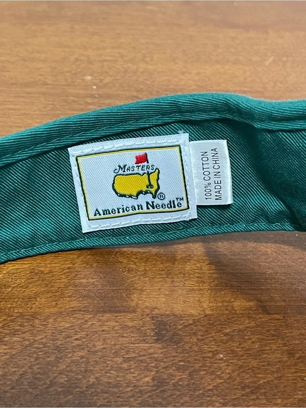 American Needle Masters Green Low Riser Visor Ionic Embroidered Yellow Map Flag